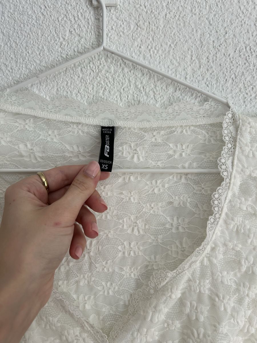 Top: FB Sister Top/Oberteil weiss Spitze  – Nuovo (secondo la descrizione) da Chur venduto da faja7000 3