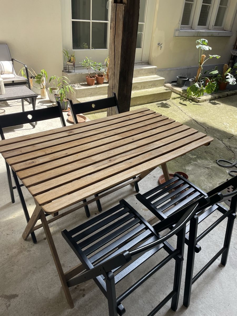 Ikea Tischset: Table et chaises de jardin pliantes bois – Gebraucht aus Schaffhausen von lau_vjb6