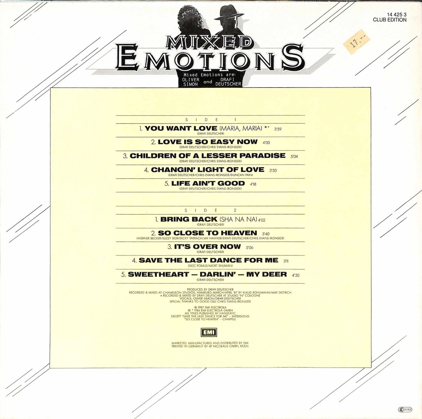 Schallplatten: LP Mixed Emotions - Deep from the heart – Gebraucht aus Trimmis von Beax72 1