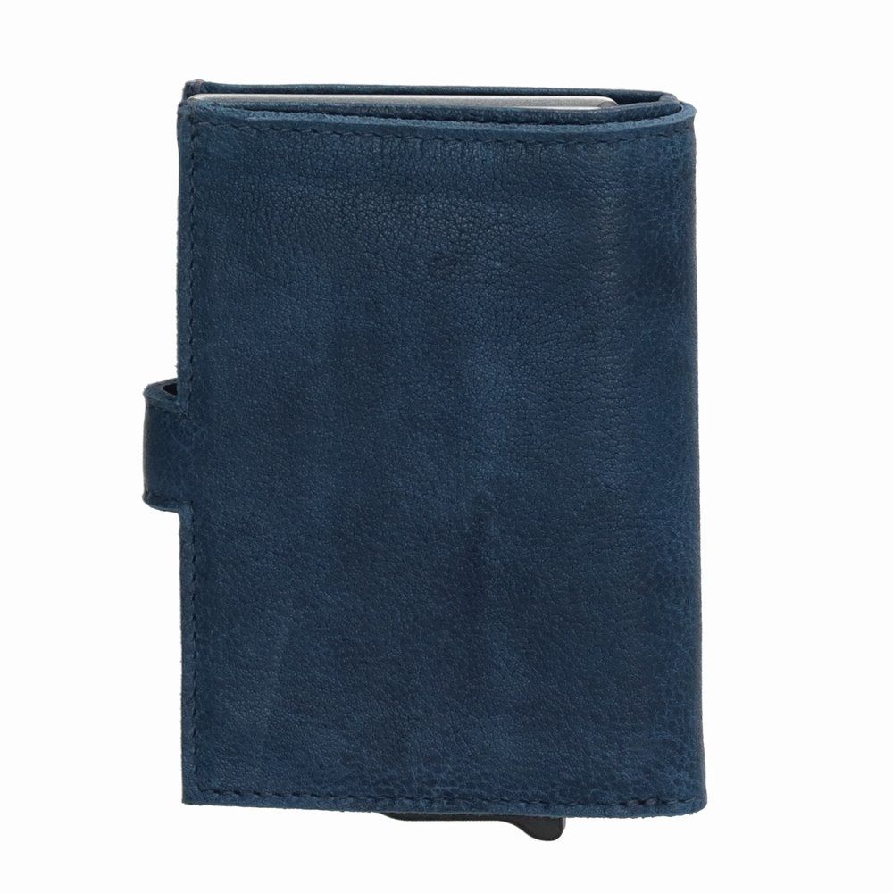 Altro in  Abbigliamento & Accessori: Blau Leder Kartenetui PopUp RFID Münzfach / GRATIS A-POST – Nuovo e nell'imballaggio originale da Rebstein venduto da Portemonnaie 5