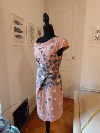 Komodo London rose organic cotton dress 2 38 gathered