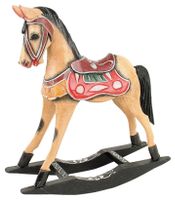 Schaukelpferd Deko nostalgisches Schaukelpferd aus Holz