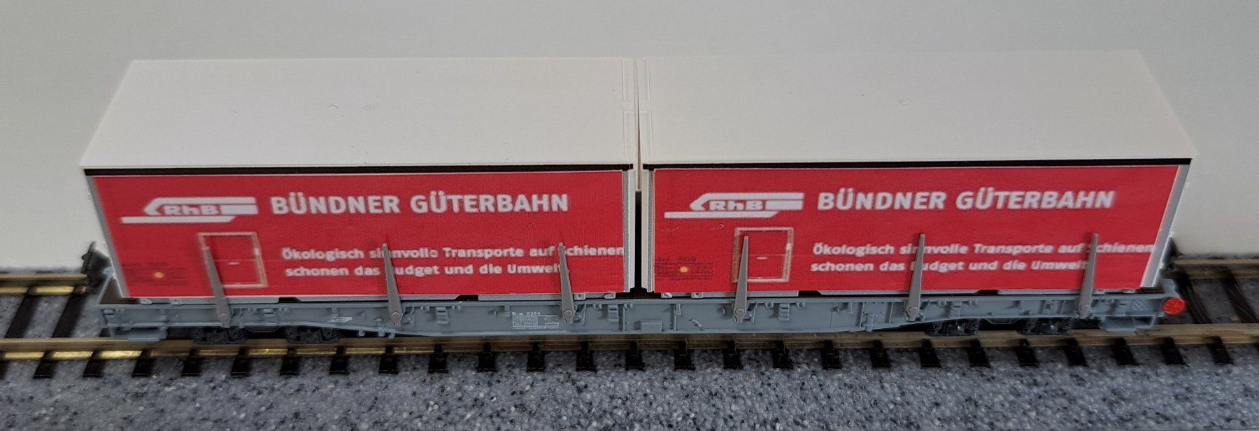 Kato Modellini di ferrovie: RhB Container Wagen Bündner Güterbahn Spur N Kato – Nuovo (secondo la descrizione) da Salez venduto da rhb-spur-n 3