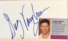 Greg Vaughan 1973- Autogramm signiert Karte m.Bild 8x13cm