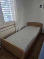 Massivholz Einzelbett 90 × 200 cm inkl. Lattenrost & Matratz