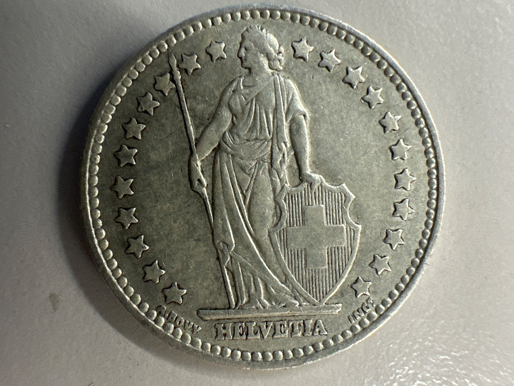 Tutti le monete: 1 Fr. Silber Schweiz 1955 ss – Usato da Herisau venduto da herau 1