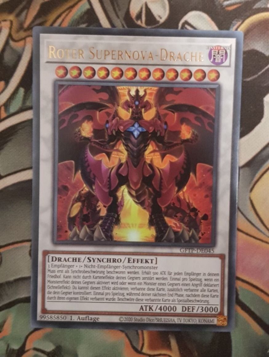 Yugioh Carte collezionabili: Yugioh Roter Supernova Drache – Nuovo (secondo la descrizione) da Opfikon venduto da Steins_Siedlung