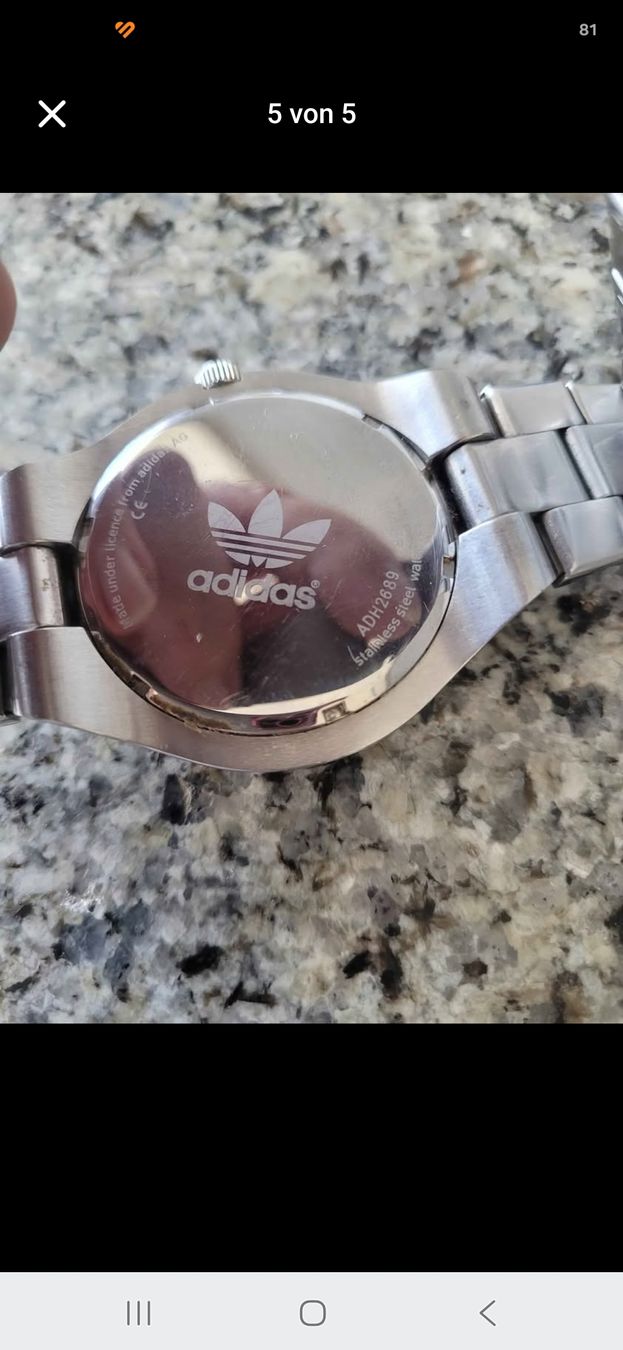 Adidas Orologi: Adidas Sportuhr Weiss/Silber – Usato da Toffen venduto da ver_x68f 4