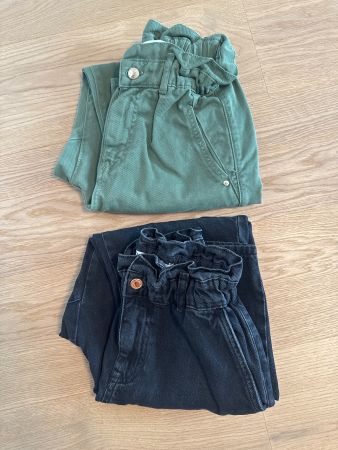 2 Damen Baggy Jeans Hosen ZARA Gr. 32