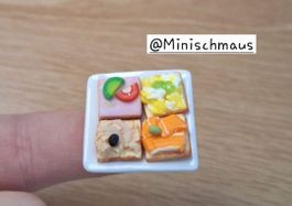 Canape Teller Handgemacht, Keramik, auch für Maileg