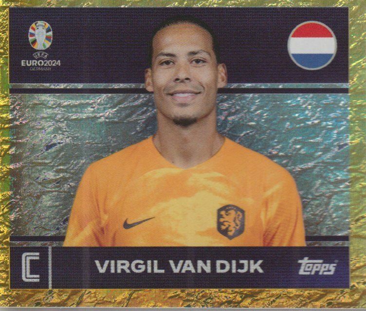EURO 2024 Topps sticker Foil Gold VIRGIL VAN DIJK NETHERLAND | Kaufen ...