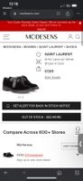 Saint Laurent velvet shoes (36 but fit 37.5) NP 600