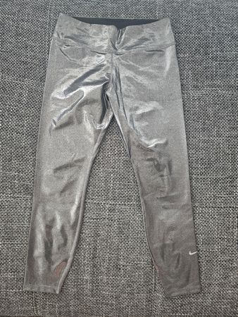 Nike Glitzer Leggings silber Gr.L