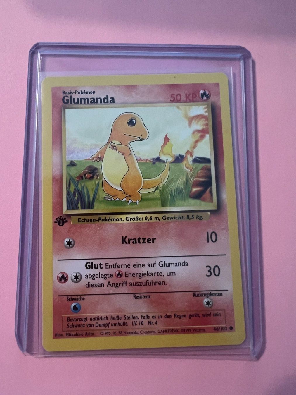 Pokémon Cartes à collectionner: Glumanda 46/102 DE Base Set 1. Edition – Neuf (Voir description) à Reinach BL par bermuda-dreieck 1