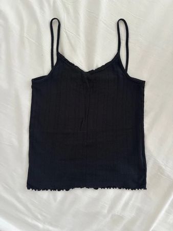Skall Top schwarz aus 100% Baumwolle
