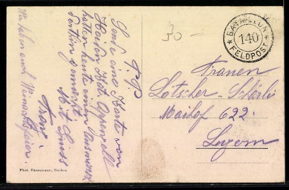 Cartoline postali: AK Heiden, Werdstrasse mit Laterne – Usato da Berlin venduto da bartko-reher 1