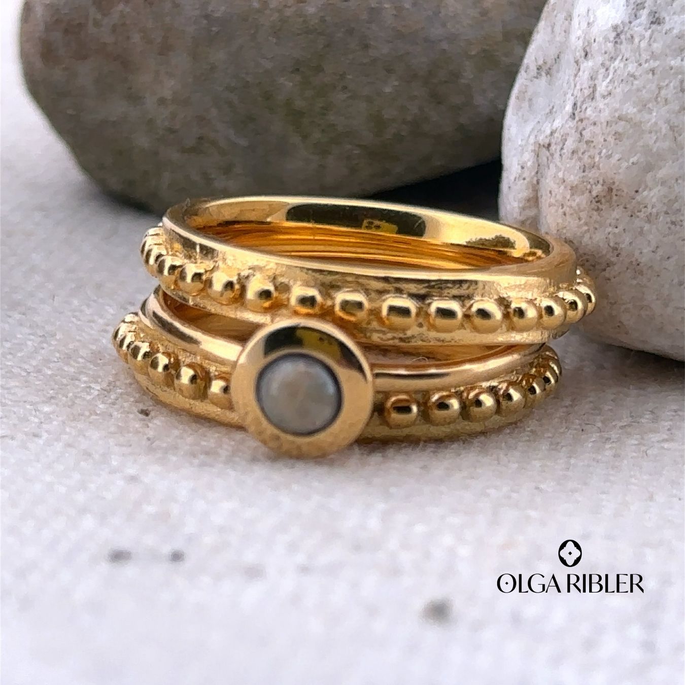 Olga Ribler Anelli: Ring SET Edelstahl Grösse 56 – Nuovo (secondo la descrizione) da Luzern venduto da Schmuckoutlet 4