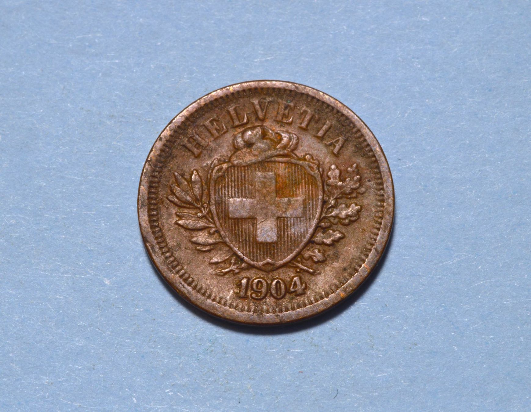 Tutti le monete: 1 Rappen 1904 – Usato da Oberglatt ZH venduto da ZH111
