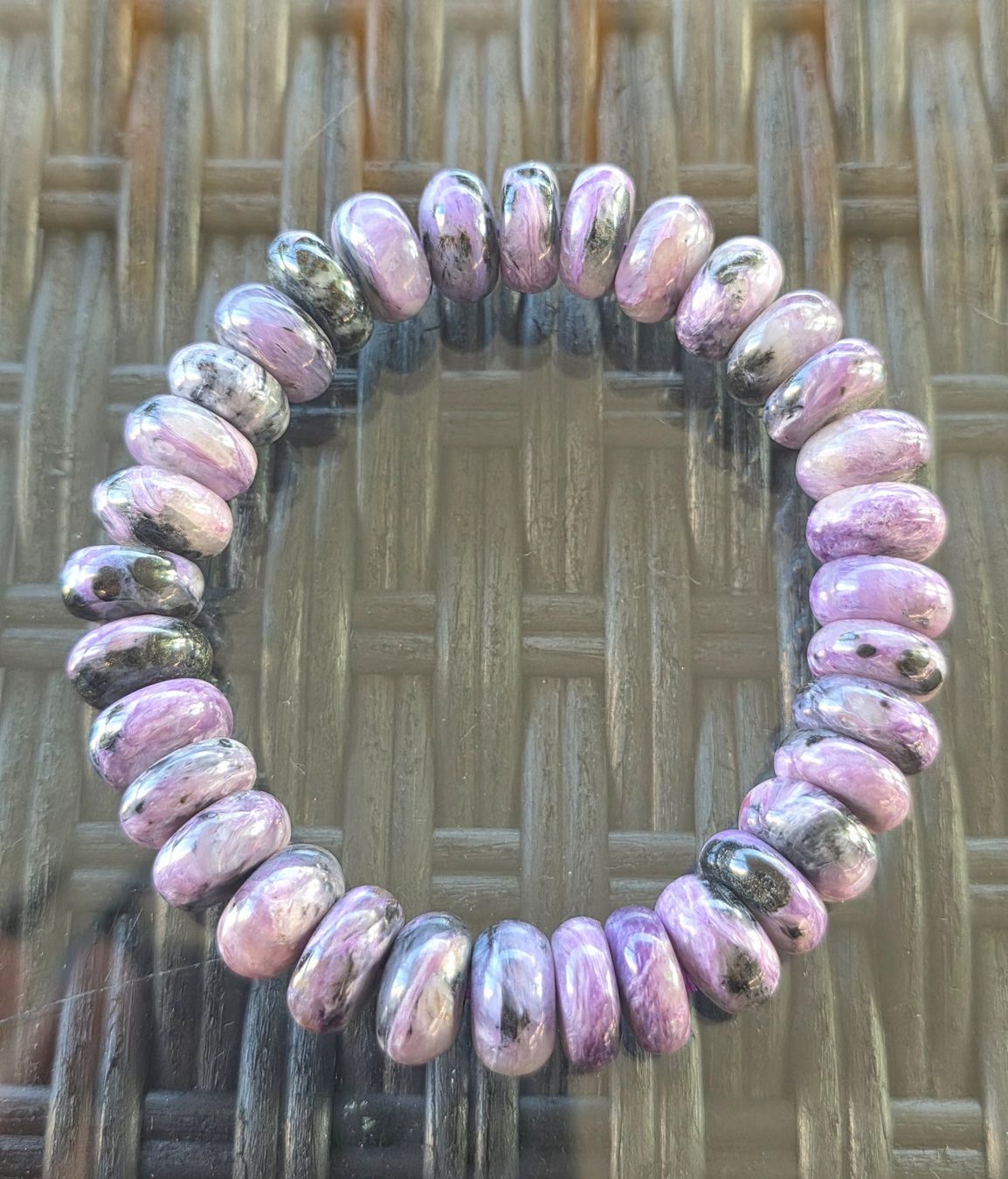 Mineralien & Heilsteine: 💜✨ Charoit Pi Scheiben Armband B ✨💜 – Neu und originalverpackt aus Matzingen von Shay_Crystalz