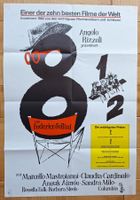 Poster "8 1/2" Fellini Film, Deutschland 1982, Mastroianni