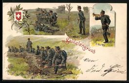 Soldatengruss, Schweizer Soldaten mit To
