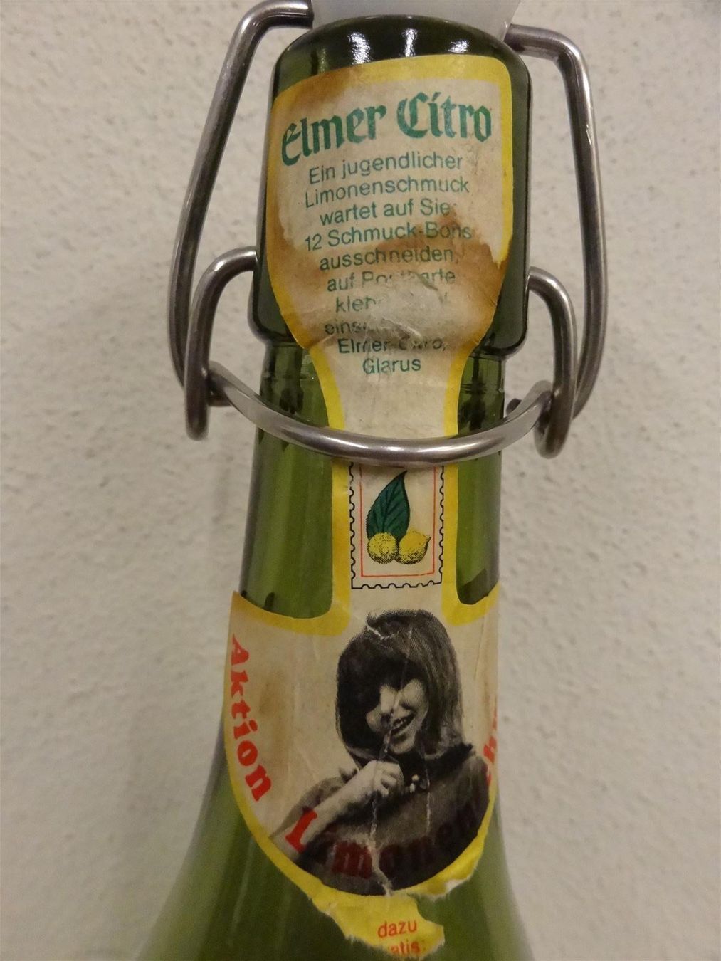 Bicchieri, Caraffe & Bottiglie: alte Flasche ELMER CITRO 1964 BÜLACH – Usato da Kerzers venduto da Flaschenposten 7