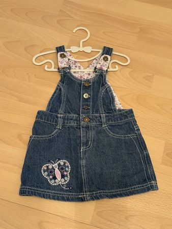 Süsses Jeanskleid Gr. 80 mit Schmetterling für Mädchen 🦋