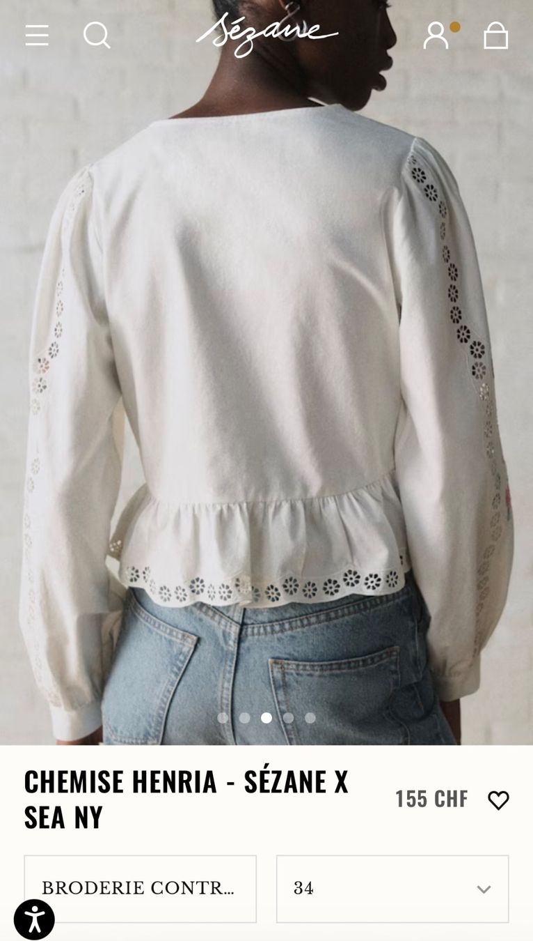 Sezane Camicette: Sézane blouse, size 36, like new – Usato da Arzier Le Muids venduto da oma_w5bq 1