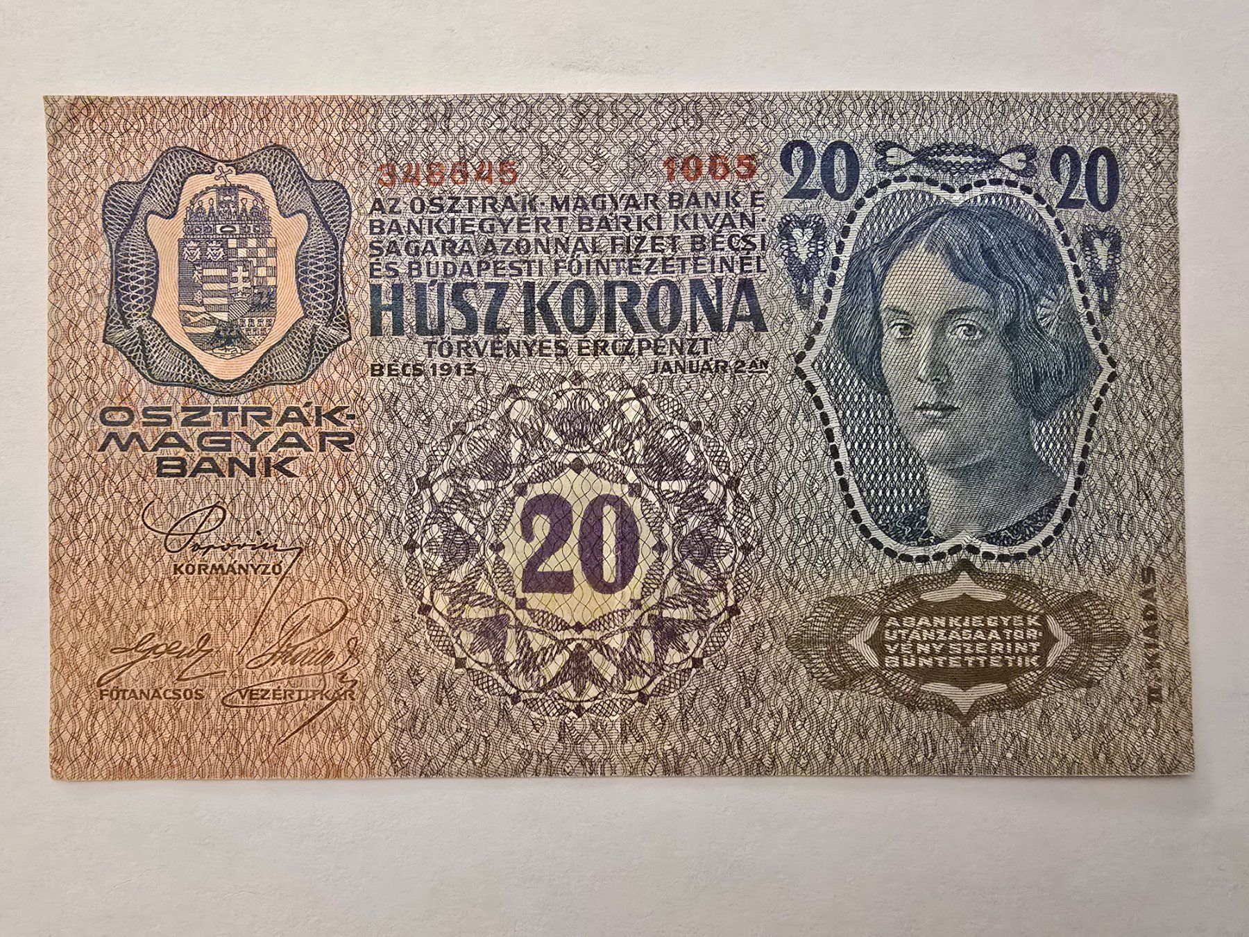 Banconote: 20 Kronen  1913 presque neuve – Nuovo (secondo la descrizione) da Neuenhof venduto da brasvarela 1