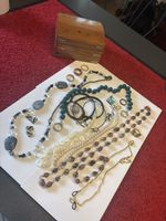 Mode Schmuck mit Holz Schatulle 