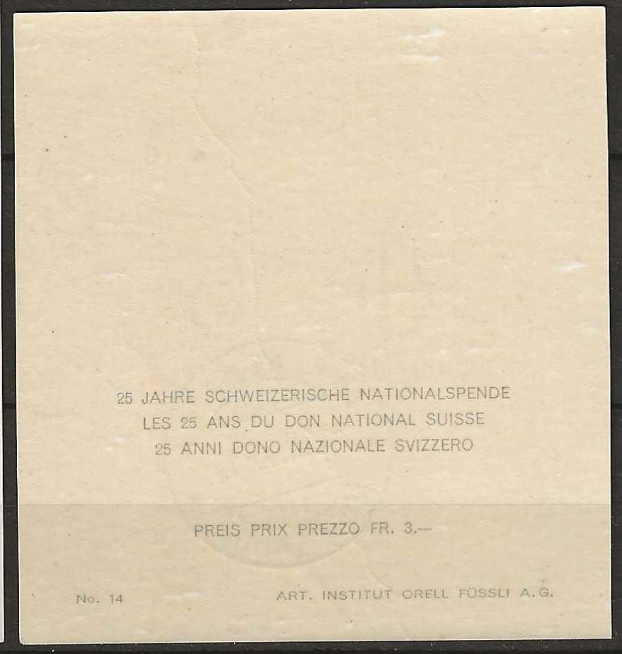 Tutti i francobolli: CHW14 - Bloc 100 ans timbres obl. – Usato da Trélex venduto da Phil_Albert 1