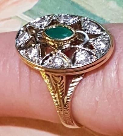 Anelli: 750 Weiss-Gelbgold, 18 Karat, Ring – Nuovo (secondo la descrizione) da Unterägeri venduto da Altgoldschmuck 2