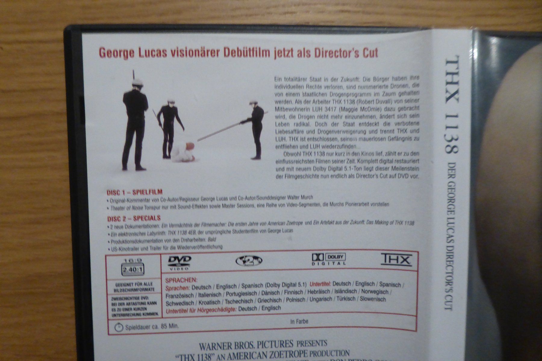 Tutti i DVDs: DVD THX 1138 George Lucas – Usato da Allschwil venduto da Summelsarium 1