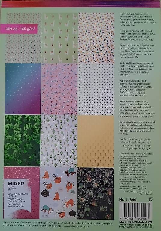 Carta: Designpapier "hot foil" – Usato da Bonstetten venduto da Vogelnestli 1