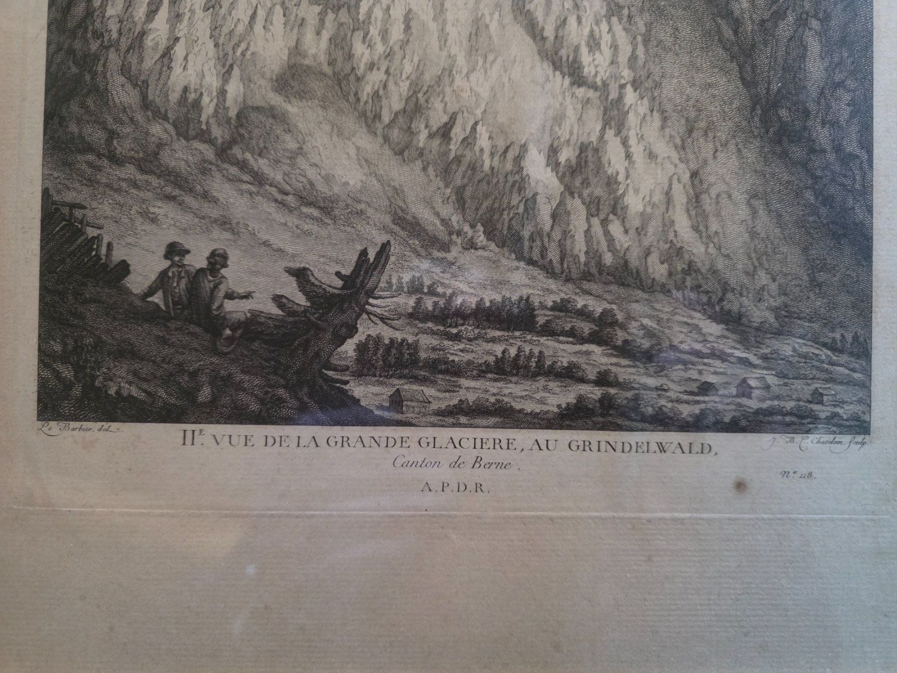 Incisioni: Stich la Grande Glaciere Grindelwald - Le Barbier Chatelain – Usato da Walterswil BE venduto da Lonitti 2
