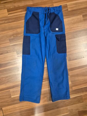 Blaue Handwerkerhose, Arbeitshose, Überhose, Grösse 140 B