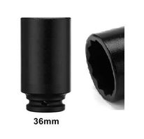 Kraft-Steckschlüssel-Einsatz Zwölfkant, (1/2), 36mm