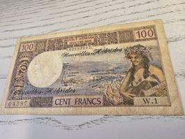 Banknote 100 Francs Nouvelles-Hebrides gebraucht