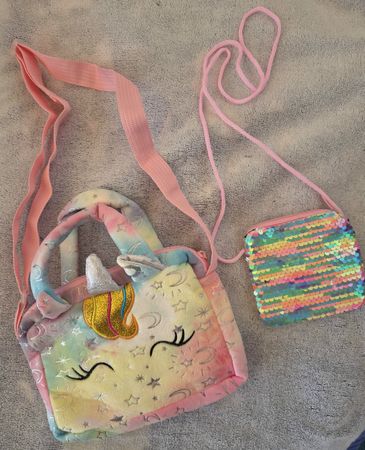 🦄✨ Süsse Kinder Umhängetasche Einhorn + kleine Tasche– NEU