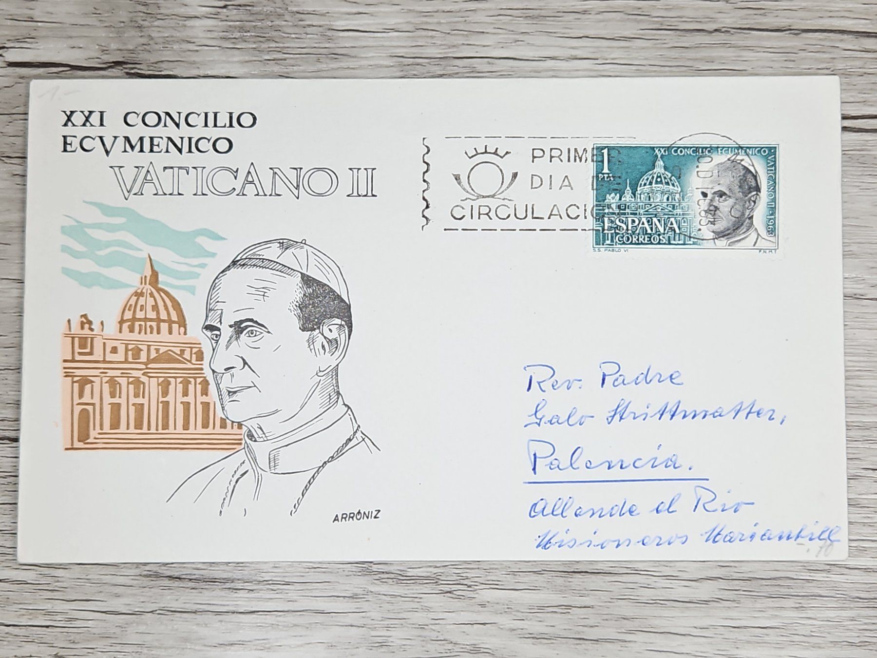 Tutti i francobolli: CL05 Enveloppe + Timbre Espagne 1963 – Usato da Cousset venduto da Patrick_Collections