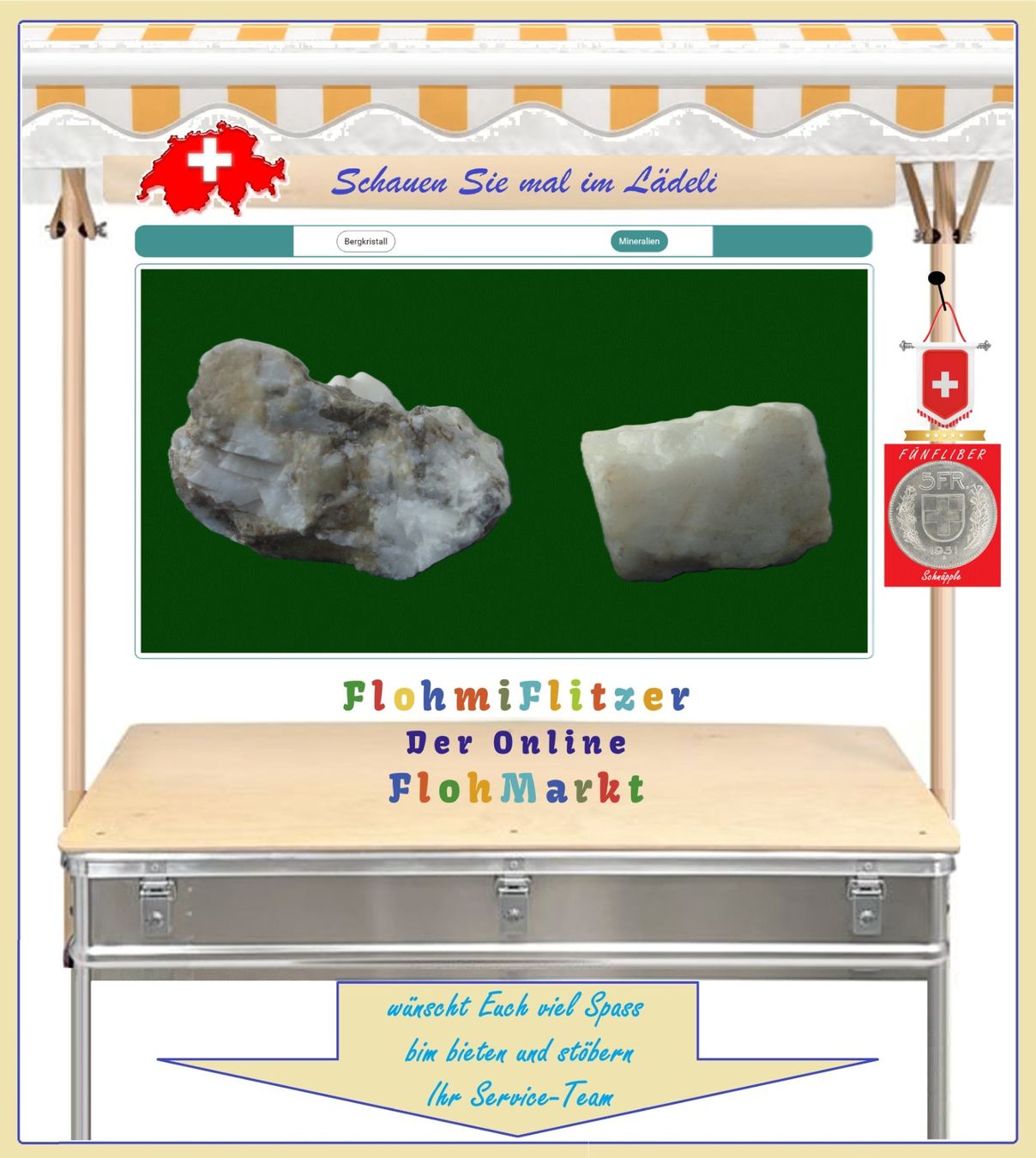 Minerali & Pietre curative: Bergkristall • Paar – Usato da Münchwilen TG venduto da FDOF_SHOP