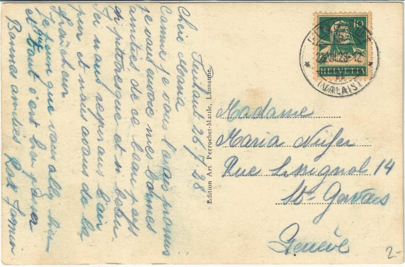 Cartes postales: Mayens de Finhaut et le Mt. Blanc – D'occasion à Ettingen par Kartenplanet 1