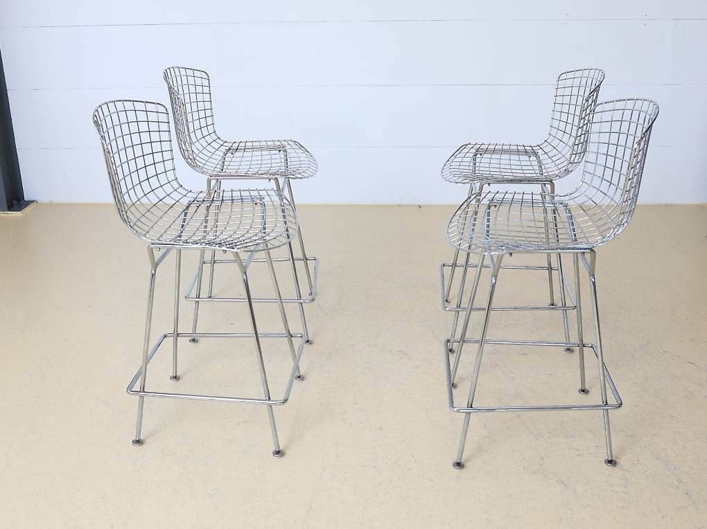 Knoll Sedie: Bertoia Counter Stool von Knoll | Chrom 4er-Set – Usato da Meinisberg venduto da atelier_TILIJA 6