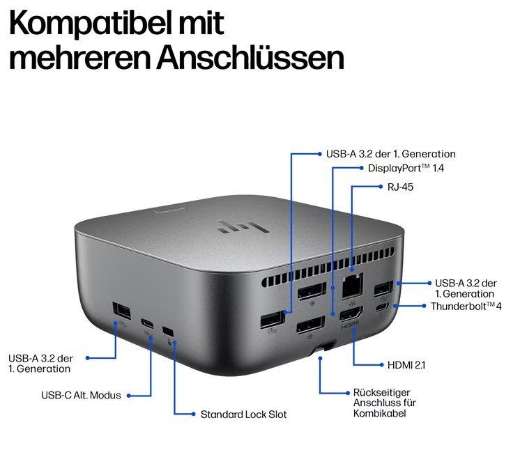 Hewlett Packard Dockingstation: HP Thunderbolt 4 100 W G6 Dockingstation – Gebraucht aus Binningen von Grr0 3