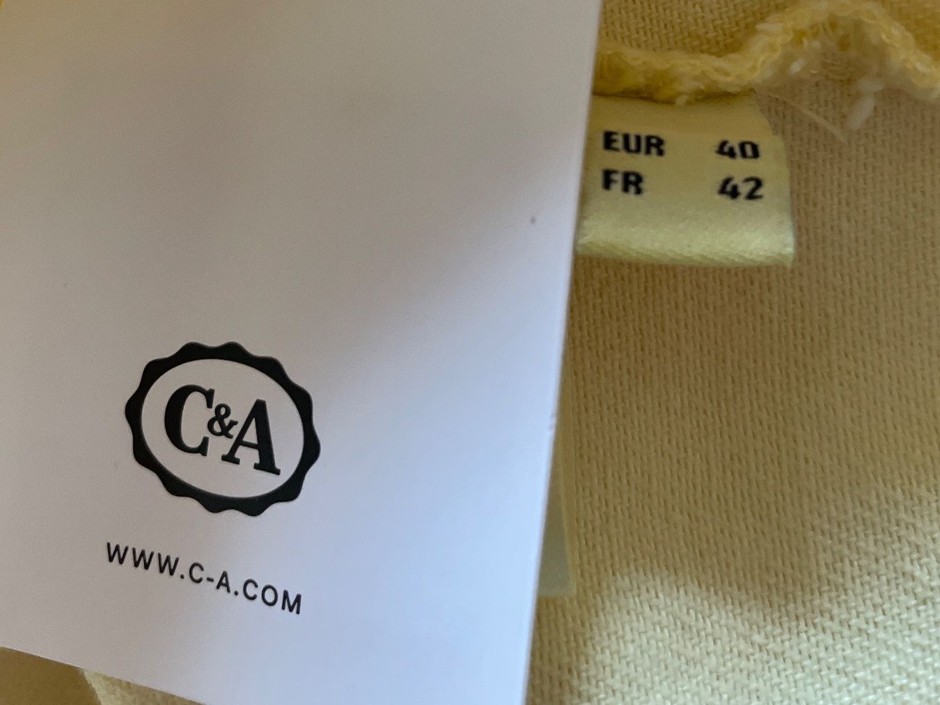 C&A Giacche: Neue Blusen-Jacke oversize (40), hellgelb – Nuovo e nell'imballaggio originale da Eiken venduto da Kermit60 4