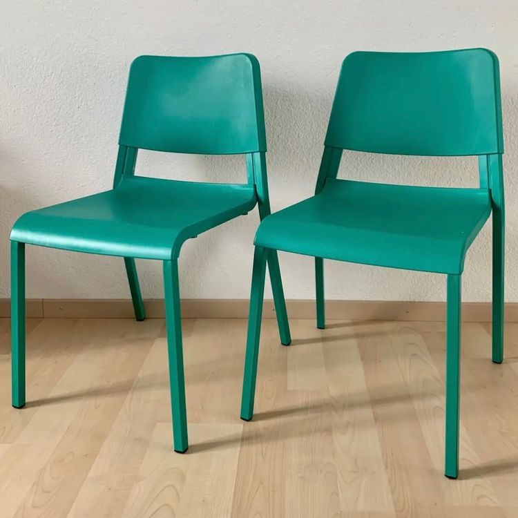 Green IKEA Theodores Chairs x2 / Grüne Stühlen Kaufen auf Ricardo