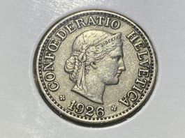 Schweiz 10 Rappen 1926 B in Münzrähmchen vzgl - unz