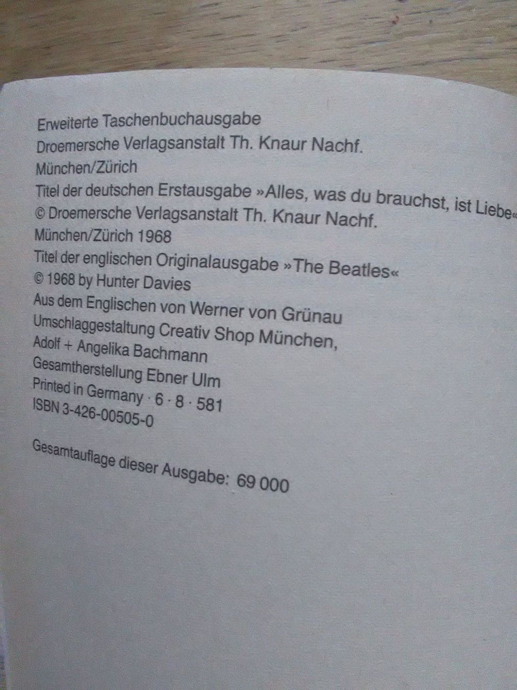 Livres: Die Geschichte der Beattles                           ©'1978 – D'occasion à St. Gallen par elk2021 2