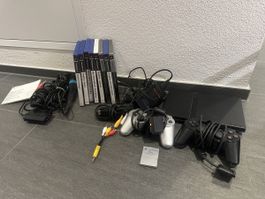 Playstation 2 Konsole,8 Games, Singstar Microfon +Memorycard