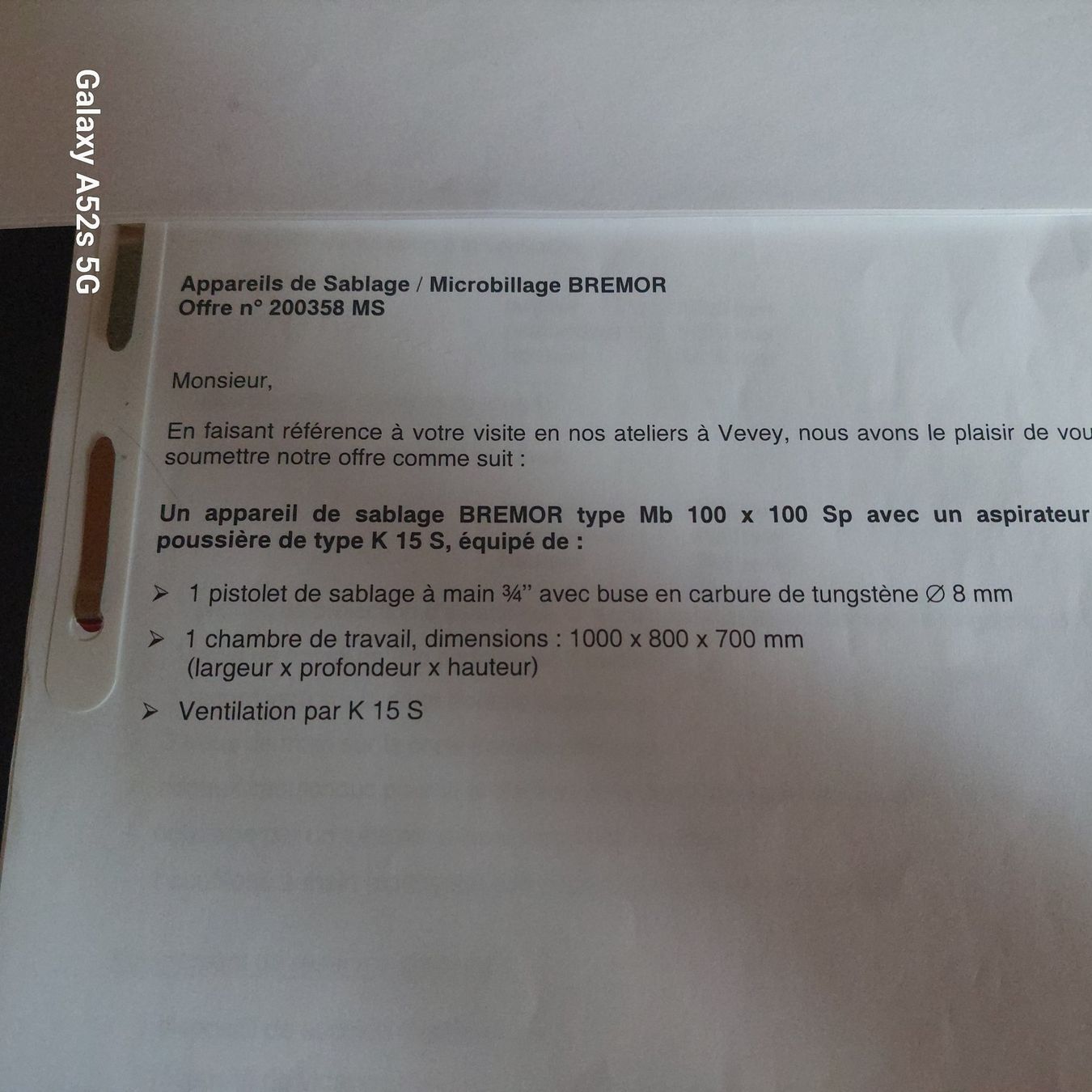 Tutte le macchine: Appareil de sablage/ Microbillage Bremor – Usato da Brent venduto da jos_2qs8 8
